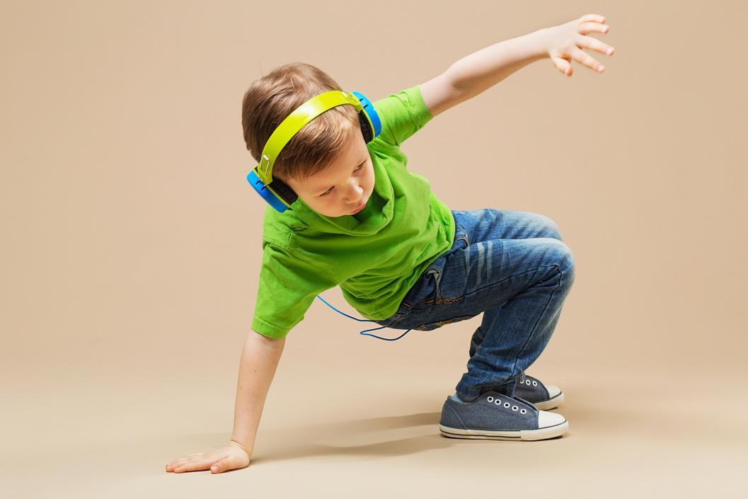 Break Dance Kids. Little Break Dancer Showing His Skills in Danc